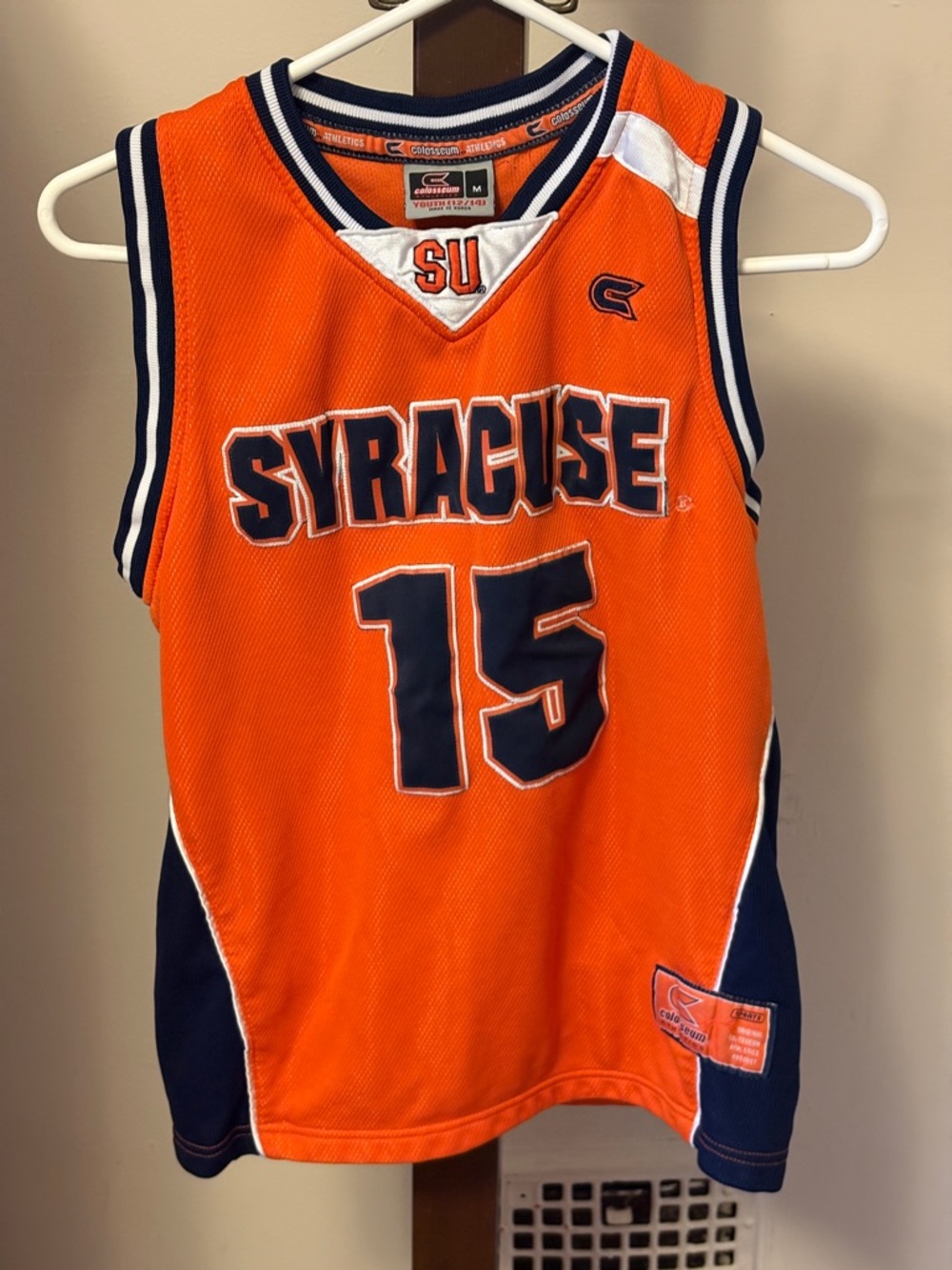 Colosseum Embroidered Syracuse University Basketball Jersey, Youth Medium